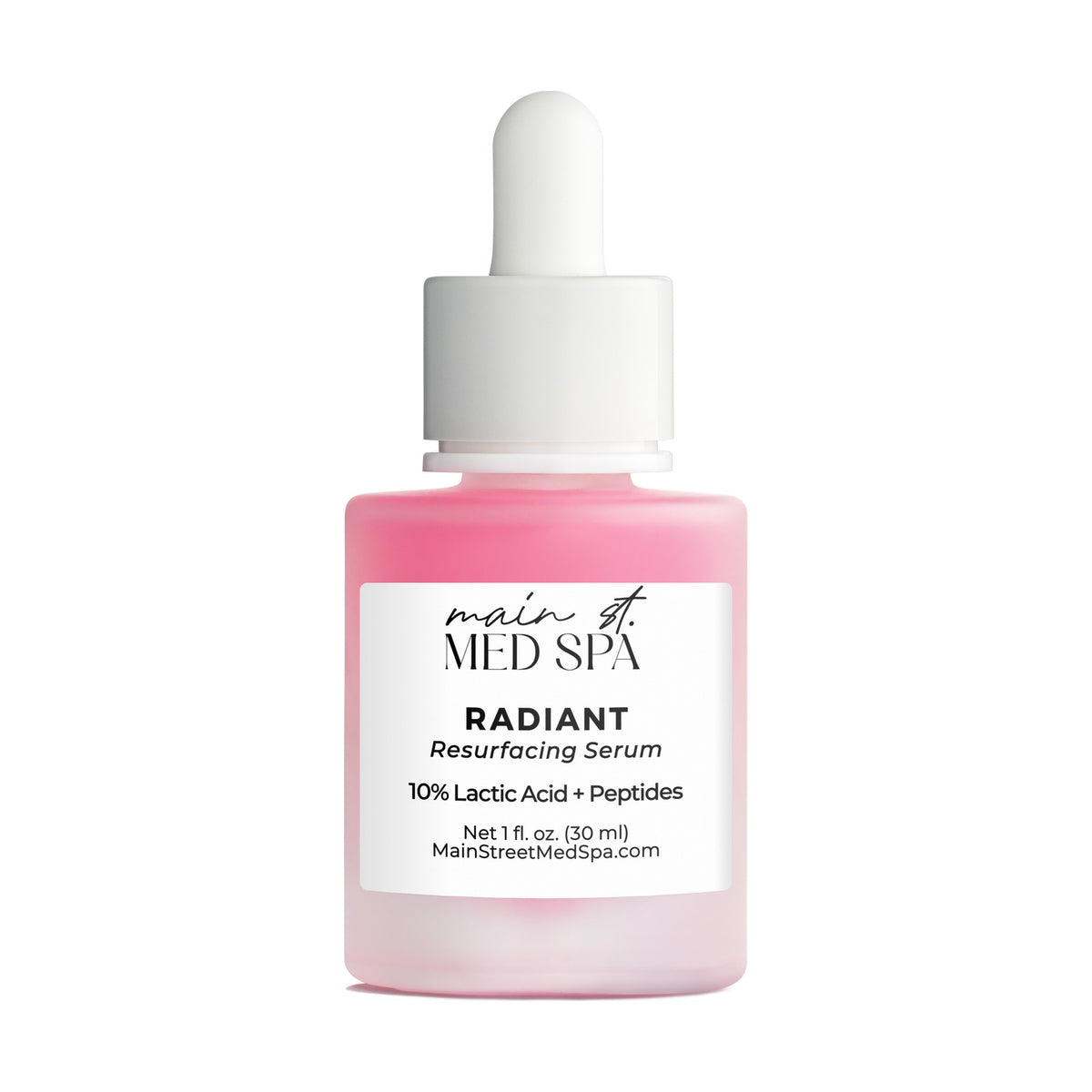 Main Street Med Spa Radiant Resurfacing Serum with 10% lactic acid
