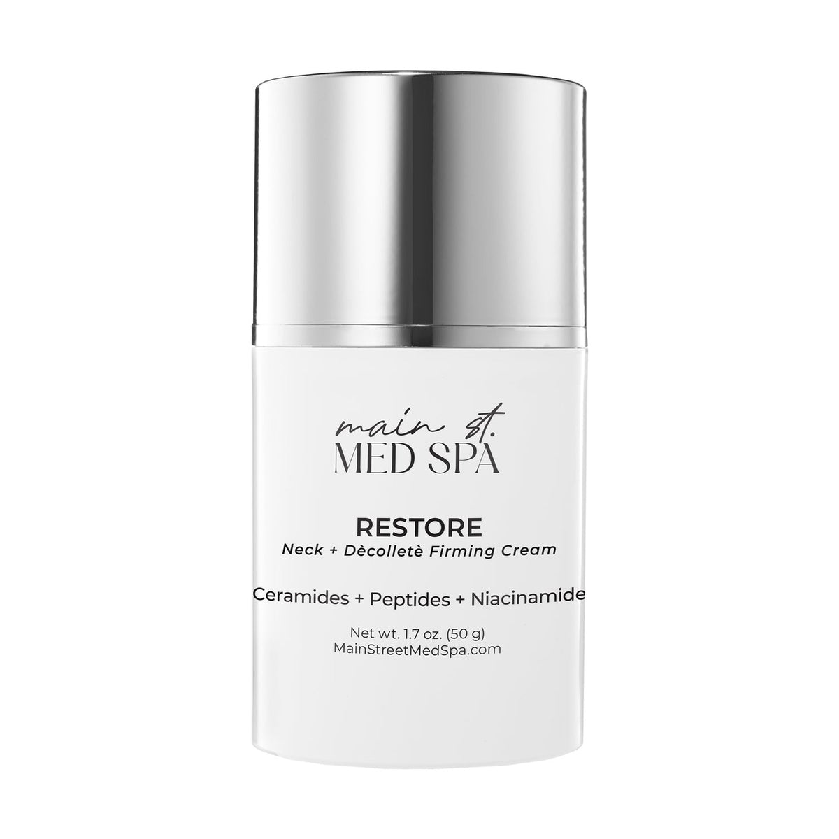 Main Street Med Spa Restore Firming Cream for neck and decollete